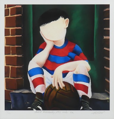 Lot 296 - Mackenzie Thorpe (b.1956) - Won't Somebody...