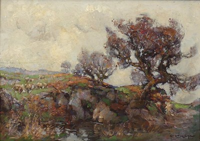 Lot 339 - William Watt Milne (1865-1949) - Sheep by the...
