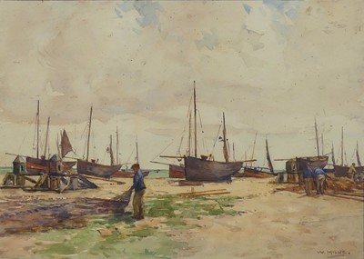 Lot 340 - William Watt Milne (1865-1949) - The Beach,...