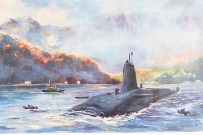 Lot 3252 - Frank Grenier (b. 1934), Evening Sailing,...