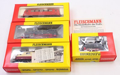 Lot 526 - Four Fleischmann HO gauge locos to include a...