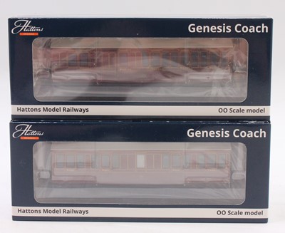 Lot 465 - Two Hattons 00 gauge six-wheeled coaches, both...