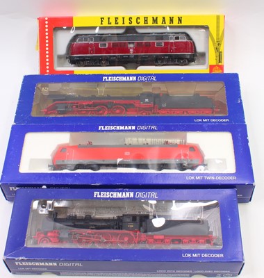 Lot 568 - Four HO gauge Fleischmann locos to include a...