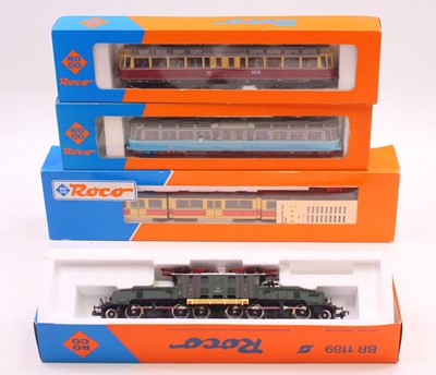 Lot 556 - Four Roco HO gauge locos to include a BR491...