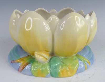 Lot 24 - A 1930s Clarice Cliff pottery Lily planter, of...