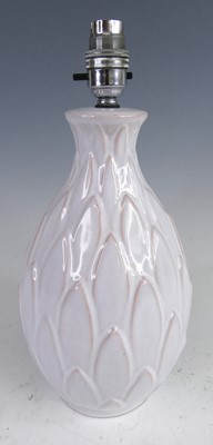 Lot 186 - A Danish pottery table lamp in the form of an...