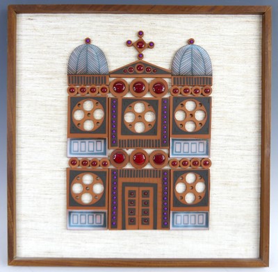 Lot 205 - A 1960s Hornsea pottery framed Muramic plaque '...