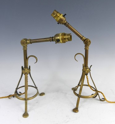 Lot 179 - A pair of circa 1900 gilt brass Pullman...