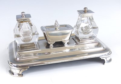 Lot 2075 - An early Victorian silver desk stand, of...