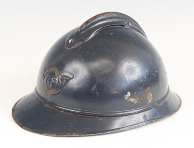 Lot 3105 - A French M15 Adrian pattern helmet, in blue...