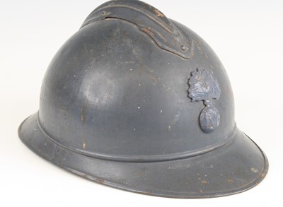 Lot 3106 - A French M15 Adrian pattern helmet, in blue...