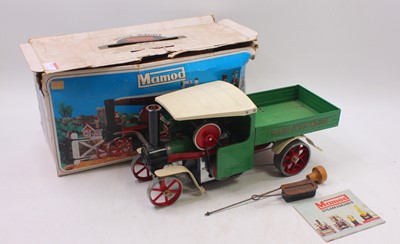Lot 4 - A Mamod SW1 steam wagon in green comprising...