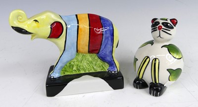 Lot 89 - Lorna Bailey - Circus Elephant, bright colour...