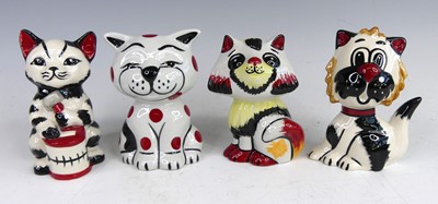 Lot 91 - Lorna Bailey - four seated cats, to include...