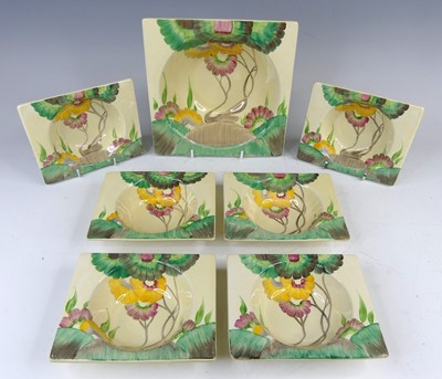 Lot 18 - A 1930s Clarice Cliff Aurea pattern pottery...