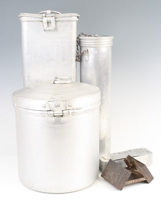 Lot 3133 - A German Third Reich aluminium canister of...