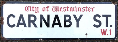 Lot 221 - A City of Westminster enamel on metal street...
