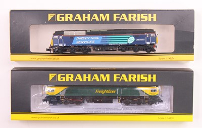 Lot 574 - Two Graham Farish N gauge locos to include a...