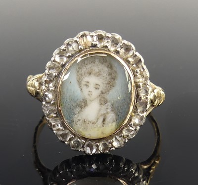 Lot 2096 - A George III yellow and white metal miniature...
