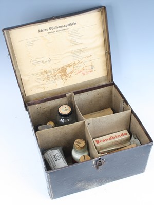 Lot 3140 - A German hausapotheke (medicine cabinet), the...