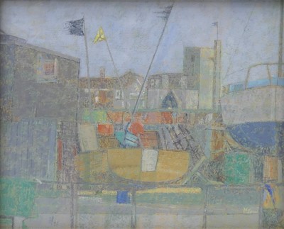 Lot 231 - Andrew Pringle (b.1955) - Flags & Dinghy,...