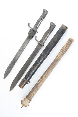 Lot 3164 - A trench club, the studded iron clad tip...