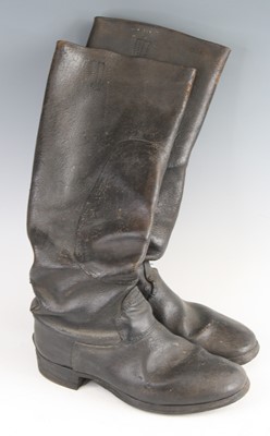 Lot 3171 - A pair of German Third Reich boots, in black...