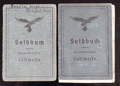 Lot 3176 - A German Third Reich Lufwaffe Soldbuch, naming...