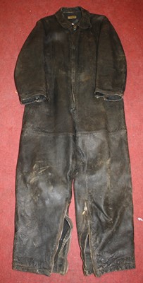 Lot 3192 - A German Third Reich Luftwaffe brown leather...