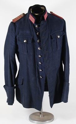 Lot 3195 - A German Third Reich Feuerwehr tunic, in dark...