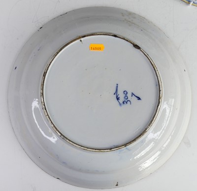 Lot 2018 - An 18th century Dutch Delft dish, decorated...