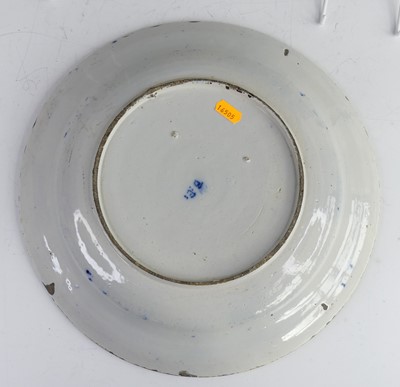 Lot 2018 - An 18th century Dutch Delft dish, decorated...
