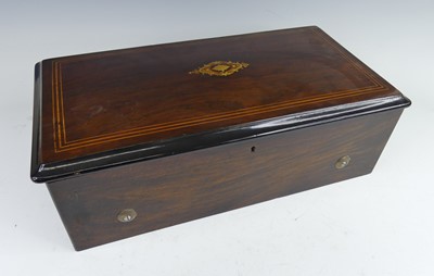Lot 2178 - A late 19th century Swiss rosewood cased music...