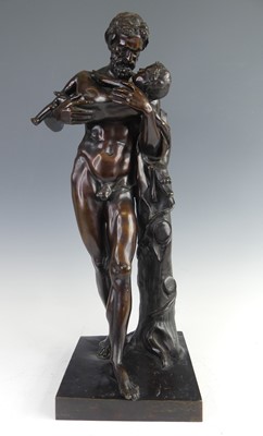 Lot 2163 - An early 20th century bronze figure of Silenus...