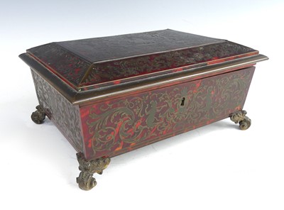 Lot 2176 - A 19th century French boullework needlework...