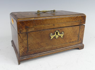Lot 2170 - A George III mahogany and inlaid tea caddy,...