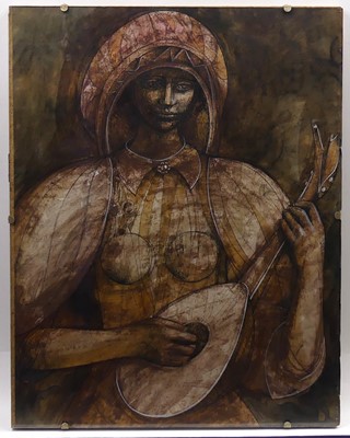 Lot 316 - Peter Nuttall (1943-2011) - Woman playing a...