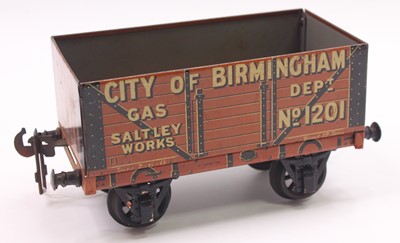 Lot 117 - Bassett-Lowke Gauge 1, eight plank open wagon,...