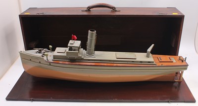 Lot 84 - Bassett-Lowke wooden Guard Boat ‘Aminta’...