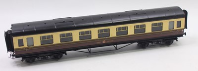 Lot 178 - Exley 0-gauge corridor coach all 1st GWR brown...