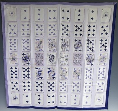 Lot 151 - Hermès - a "Ce Jeu Cartes" silk scarf,...