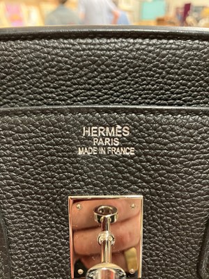 Lot 156 - Hermès - a Birkin 35 black leather handbag,...