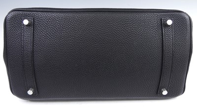Lot 156 - Hermès - a Birkin 35 black leather handbag,...