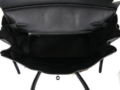 Lot 156 - Hermès - a Birkin 35 black leather handbag,...