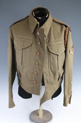 Lot 3371 - A WW II New Zealand Battle Dress Blouse, with...