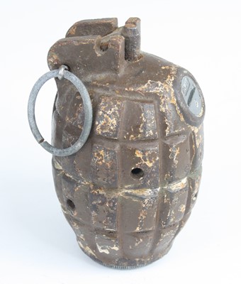 Lot 3298 - A deactivated Mills No. 5 Mk I hand grenade,...