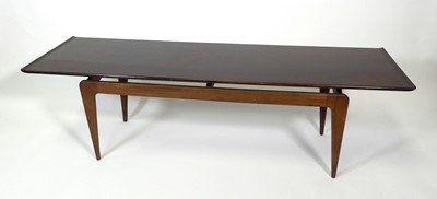 Lot 390 - A 1960s teak rectangular long coffee table,...