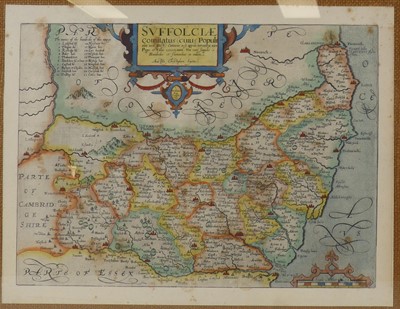 Lot 2200 - William Kip after Christopher Saxton - Suffolk,...