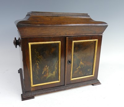 Lot 2179 - A George IV rosewood table-top collectors...