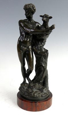 Lot 2161 - A 19th century bronze allegorical figure of...